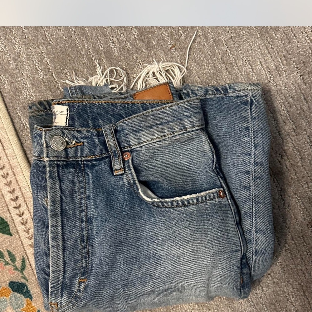 We The Free Light Blue Distressed Flare Jeans - Picture 2 of 5